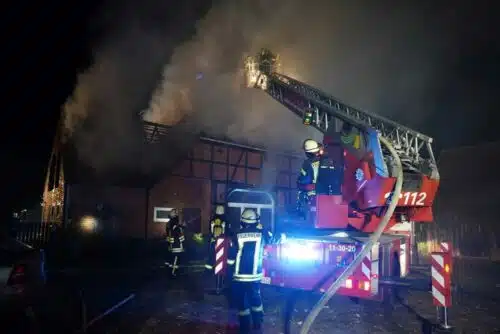 Drehleiter im Einsatz