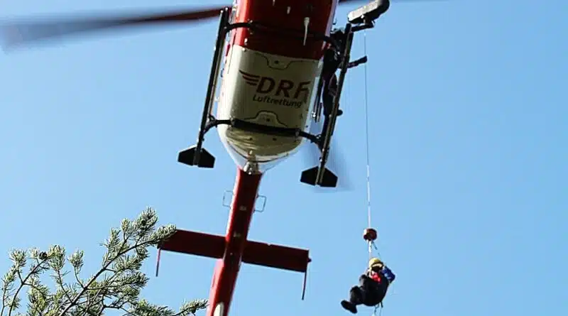 Die Bergwacht Frankenjura und die DRF trainierten am 19. September 2019 gemeinsam für den Ernstfall.