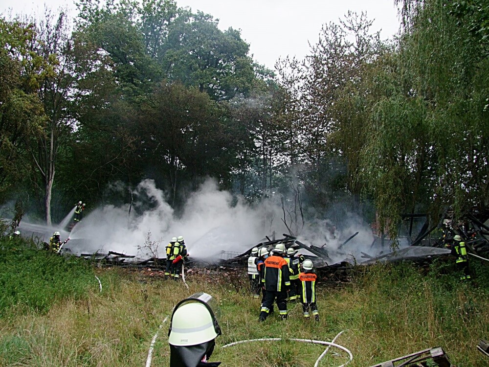 Am 27. August 2020 stand eine Feldscheune in Vollbrand.