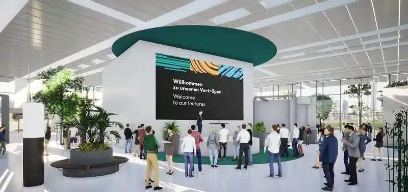 So wird der Stage-Bereich zu den Vorträgen auf der digitalen PMRExpo aussehen.