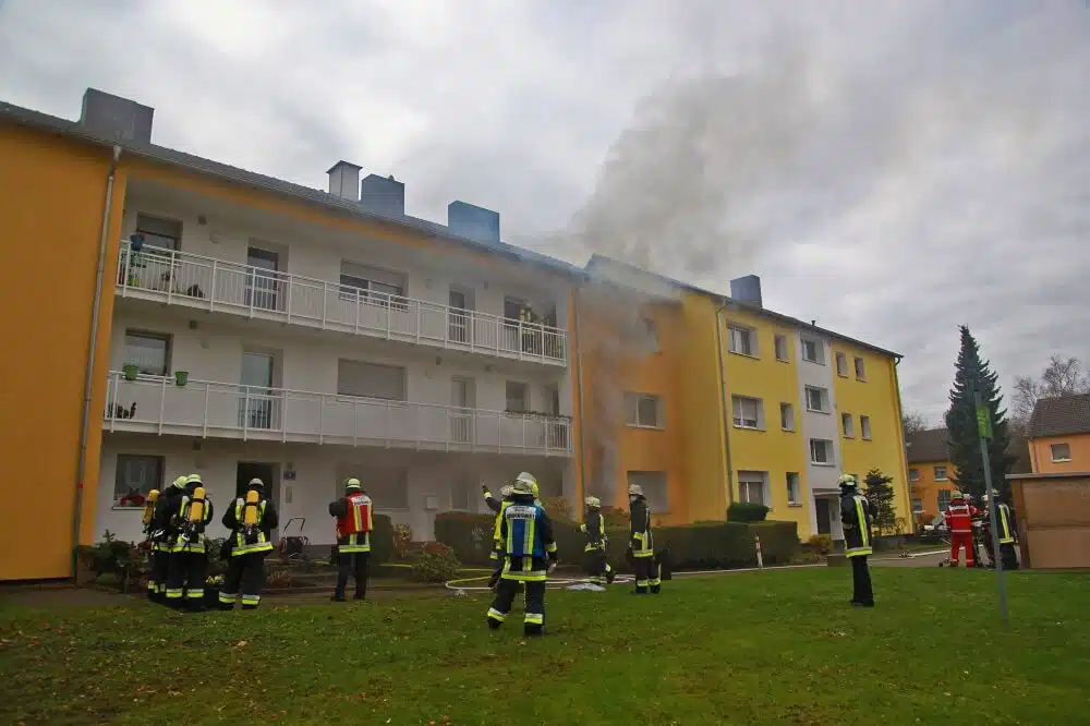 Gegen Mittag kam es am 26. November 2020 in Essen-Stoppenberg zu einem Brand im Keller eines Mehrfamilienhauses.
