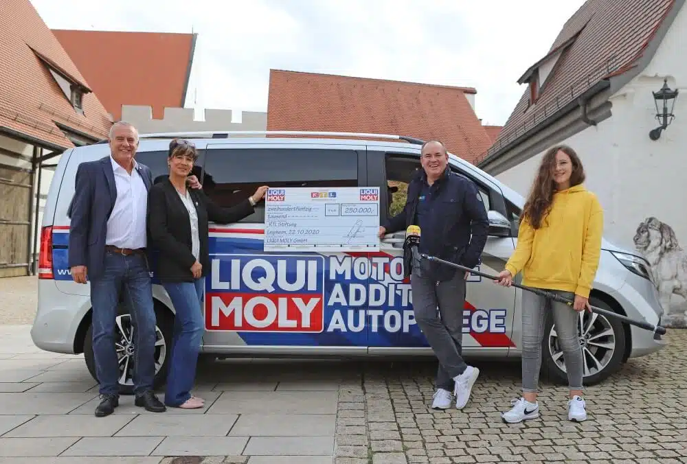 Liqui Moly spendete neben über fünf Millionen Produktspenden 250.000 Euro an die RTL-Stiftung.