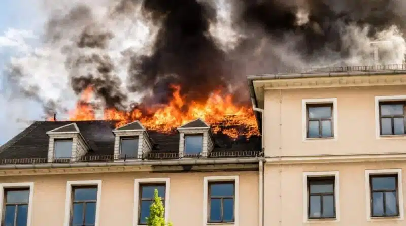 Eine Person rettete die Feuerwehr Ludwigshafen in den frühen Morgenstunden bei einem Gebäudebrand in