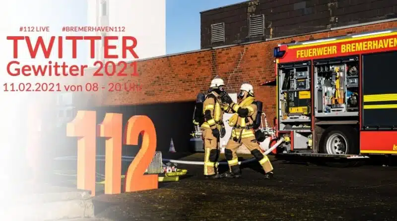 Auch die Feuerwehr Bremerhaven nimmt am Twitter-Gewitter am 11. Februar 2021 teil.