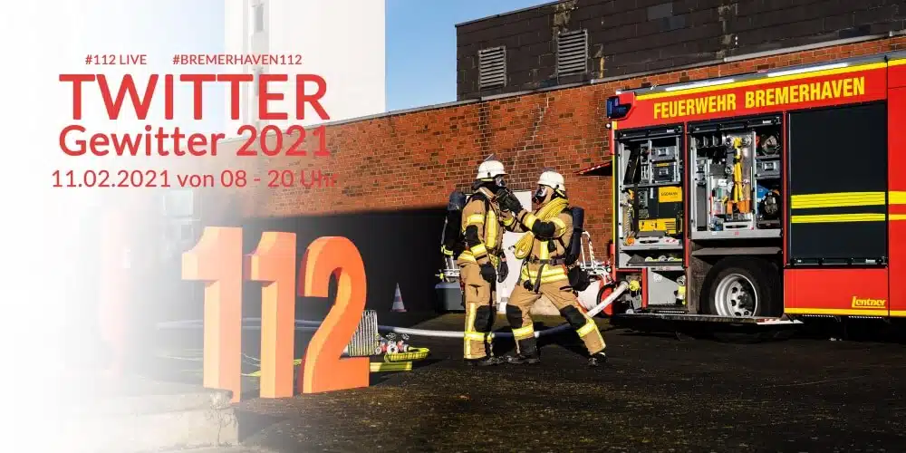Auch die Feuerwehr Bremerhaven nimmt am Twitter-Gewitter am 11. Februar 2021 teil.