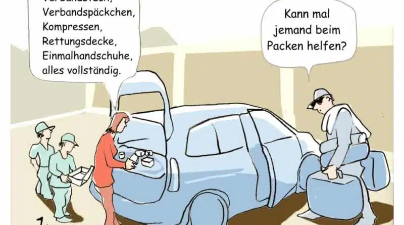 Ein richtig ausgestatteter und nicht abgelaufener Verbandskasten kann im Notfall Leben retten.