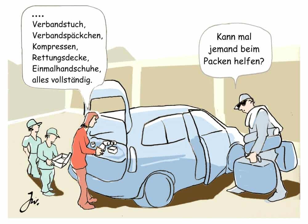 Verbandskasten im Auto - Worauf es zu achten gilt 