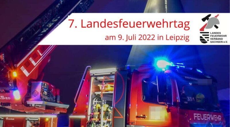 Der Landesfeuerwehrverband Sachsen e. V. hat bekannt gegeben, dass der Landesfeuerwehrtag 2022 in am 9. Juli 2022 in Leipzig stattfinden wird.