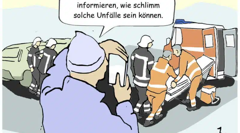Seit dem 1. Januar 2021 müssen Gaffer mit härteren Strafen rechnen.