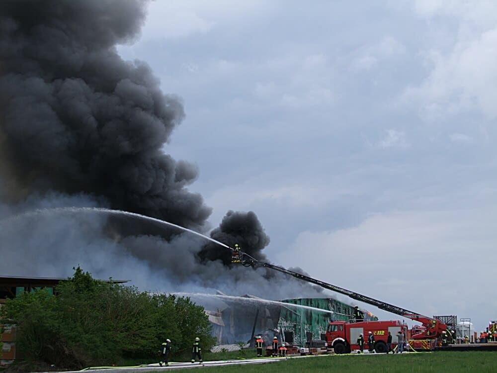 Zu einem Großbrand kam es am 13. Mai 2021 in Burgbernheim.