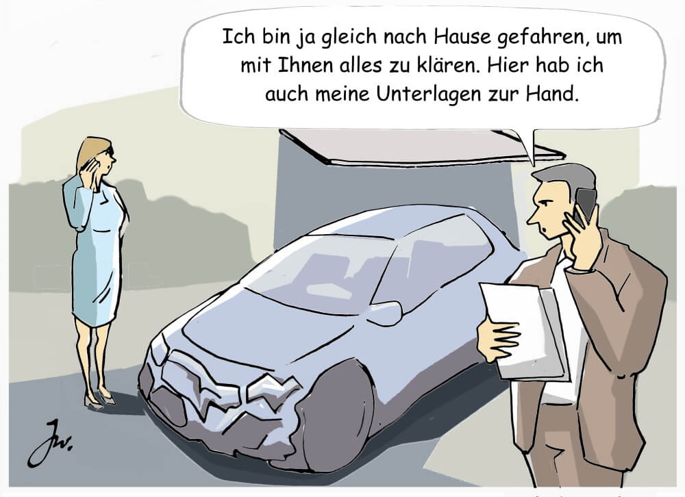 Bei einem Verkehrsunfall stehen Autofahrer*innen unter Stress. Entsprechend wissen sie oft nicht, wie sie sich richtig verhalten sollen. Das Goslar Institut klärt auf.