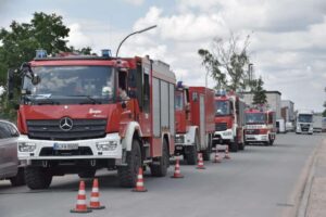 Auch bei dieser Bombe waren Einheiten der Freiwilligen Feuerwehr Nürnberg vor Ort.