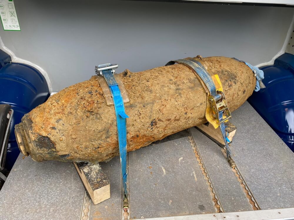 Die entschärfte Bombe aus dem Zweiten Weltkrieg