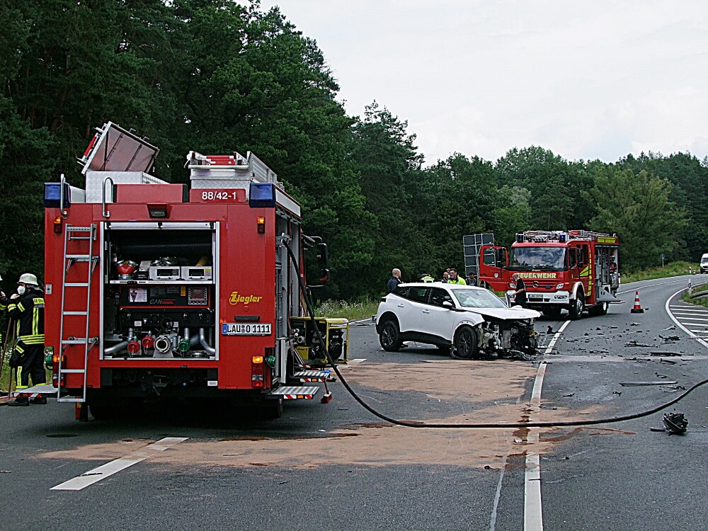 Schwerer Verkehrsunfall Auf Der B14 Feuerwehr Ub De