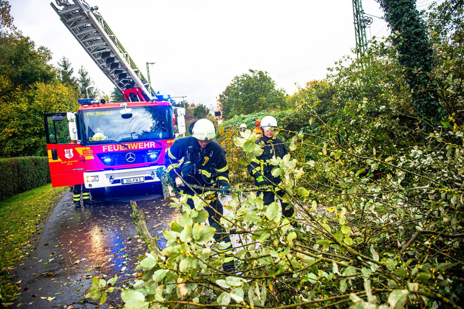 Die Sturmschäden in Soest (NRW) zeigten sich hauptsächlich in Form von umgefallenen Bäumen