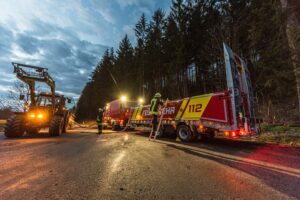 Safety Trailer im Einsatz bei einem Vegetationsbrand