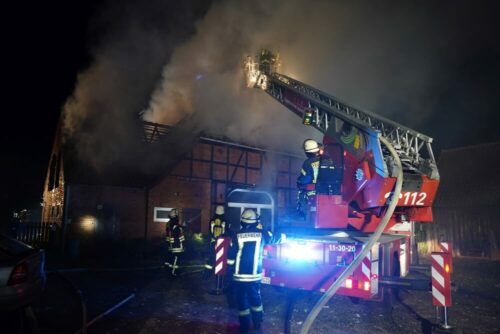 Drehleiter im Einsatz