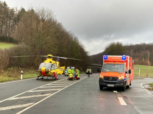 Rettungshubschrauber in Bereitstellung