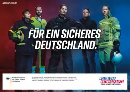 Kampagnenmotiv fuer ein sicheres Deutschland