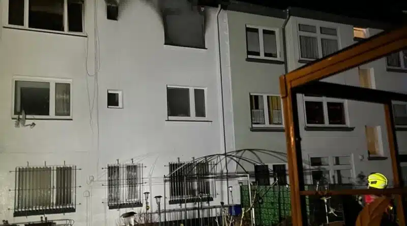 Blick auf die Brandwohnung