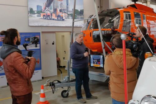 TV-Dreharbeiten im Feuerwehrmuseum Frankfurt