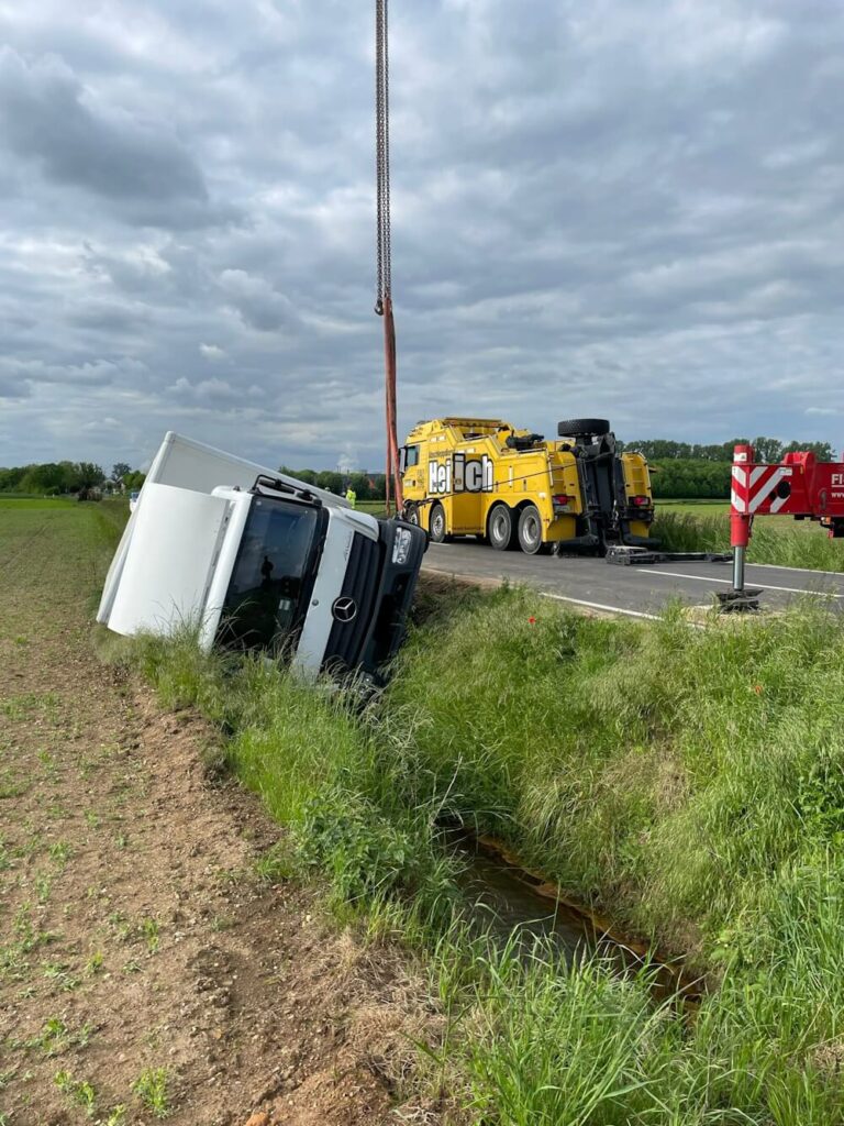 Umgekippter Lkw