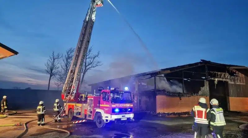 Einsatz beim Großfeuer im Amt Schlei-Ostsee.