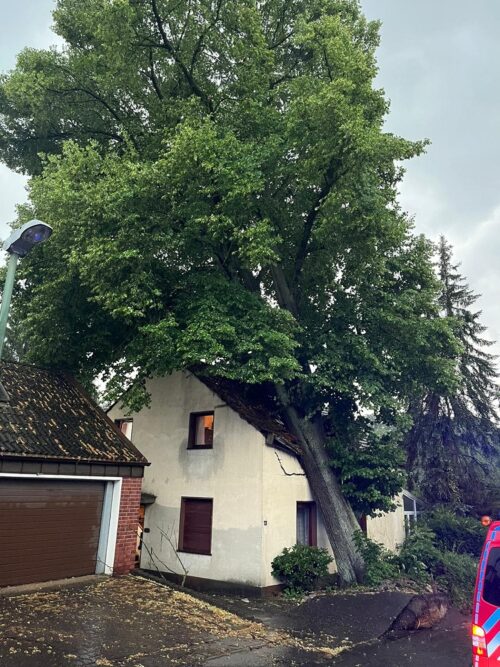 Beschädigtes Haus in Essen-Holsterhausen.