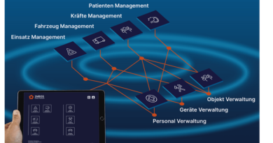 Alles in einer Hand: Als Informationsmanagement-System verbindet IMBOS die einsatzrelevanten Daten in einer Cloud. Quelle: IMBOS
