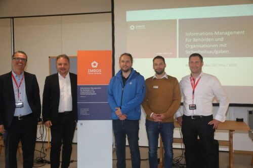 Köpfe hinter IMBOS: (v.l.) Max Ruhdorfer (Albert Ziegler GmbH, Peter Breuer (MP BOS, Prodico), Alexander Grupp (ZF Friedrichshafen), Frank Klink (Eurocommand) und Johannes Taglang (Albert Ziegler GmbH). Foto: Stefan Wagner