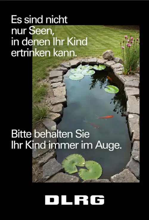 Eine neue Kampagne gegen den Ertrinkungstod von Kindern startete im März 2025. Quelle: DLRG - Deutsche Lebens-Rettungs-Gesellschaft
