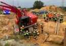 Realistische Einsatzübung: „Person“ von Bagger überfahren