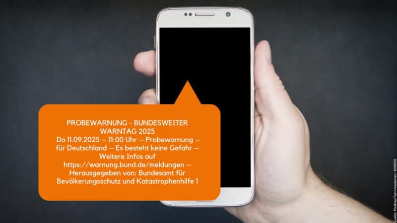 Am bundesweiten Warntag am 11. September 2025 um 11.00 Uhr testet das BBK das Zusammenspiel des Modularen Warnsystems mit den angeschlossenen Warnsystemen sowie die Funktionalität dieser Systeme. (Foto: BBK)