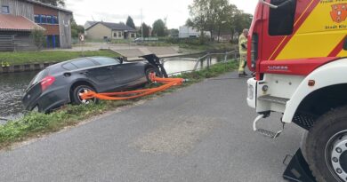 Pkw drohte in Kanal zu rutschen